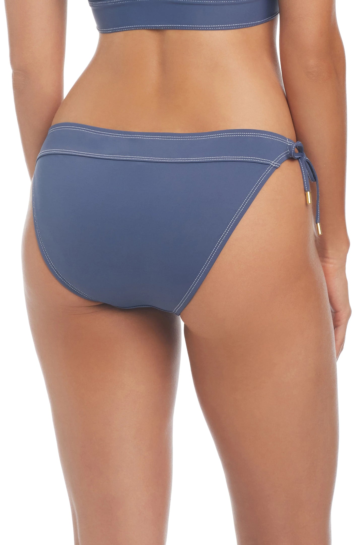 A Fine Line 25 Tie Side Hipster Bikini Bottom In Paloma - Bleu