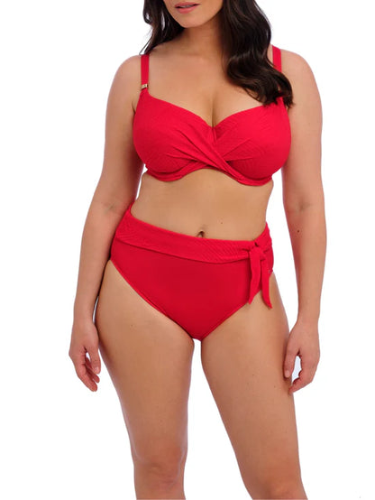 Ottawa High Waist Bikini Brief In Red - Fantasie