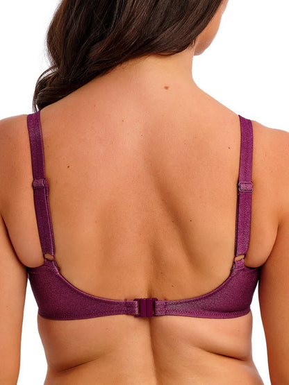 Paros Coast Gathered Full Cup Bikini Top in Berry Shimmer - Fantasie