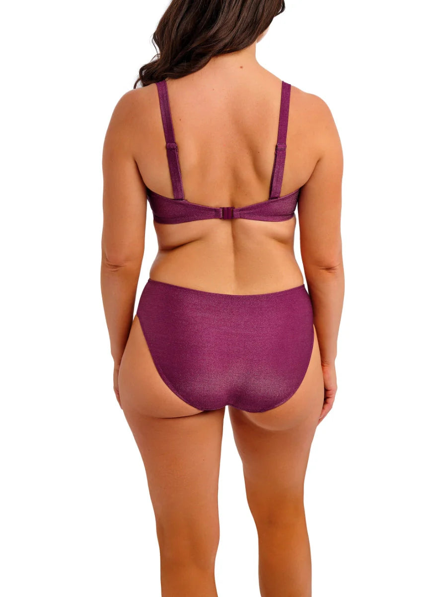 Paros Coast Mid Rise Bikini Brief in Berry Shimmer - Fantasie
