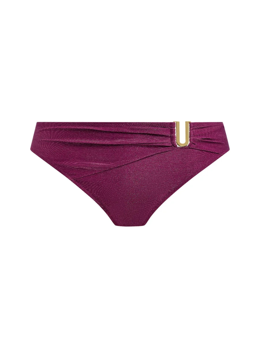 Paros Coast Mid Rise Bikini Brief in Berry Shimmer - Fantasie