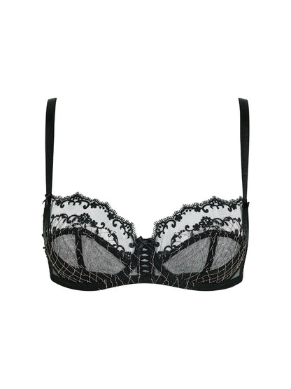 Lacage Non Padded Balconette Bra In Black- Gossard