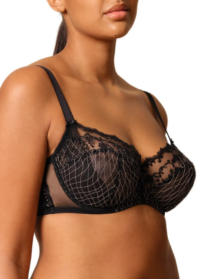Lacage Non Padded Balconette Bra In Black- Gossard