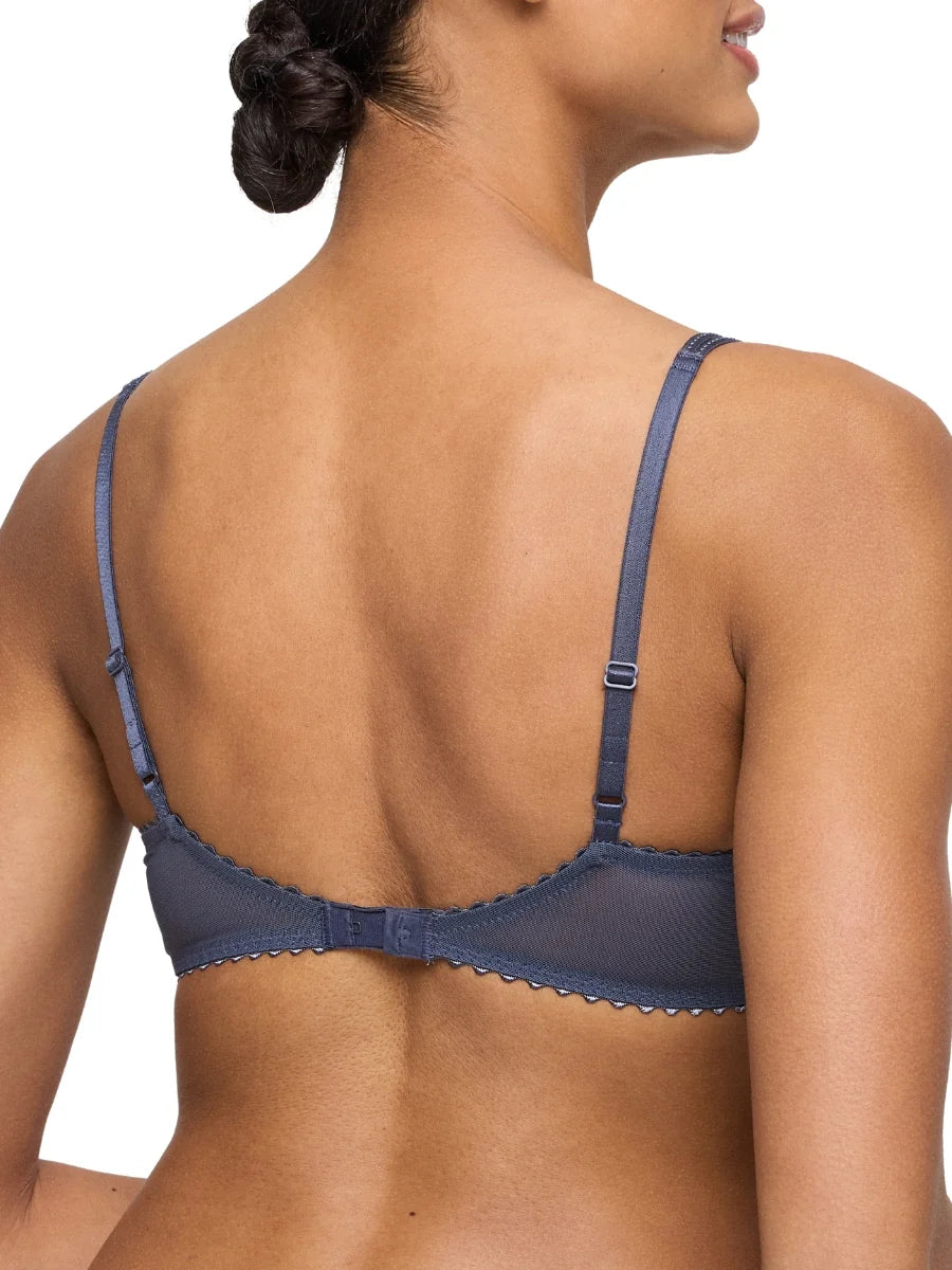 Jane Balcony Horizontal Seam Bra In Blue Shadow - Marie Jo