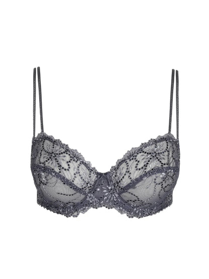 Jane Balcony Horizontal Seam Bra In Blue Shadow - Marie Jo