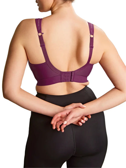 Boundless Non Wired Sports Bra In Berry/Chalk - Panache