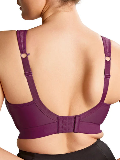 Boundless Non Wired Sports Bra In Berry/Chalk - Panache
