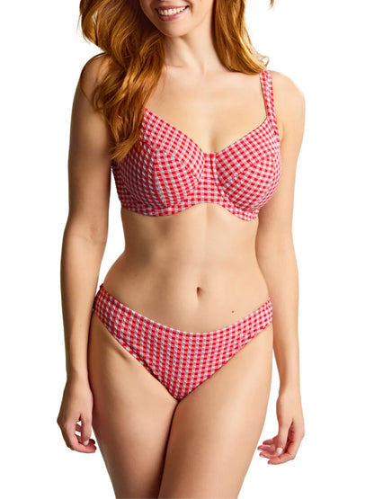 Gingham Classic Brief in Red Gingham - Panache