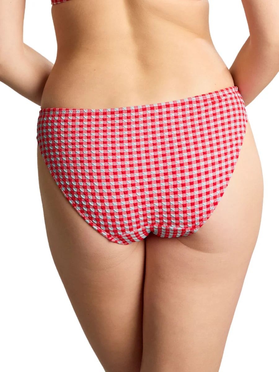 Gingham Classic Brief in Red Gingham - Panache