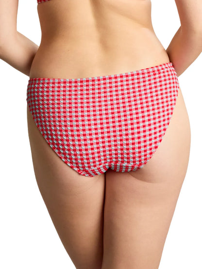 Gingham Classic Brief in Red Gingham - Panache