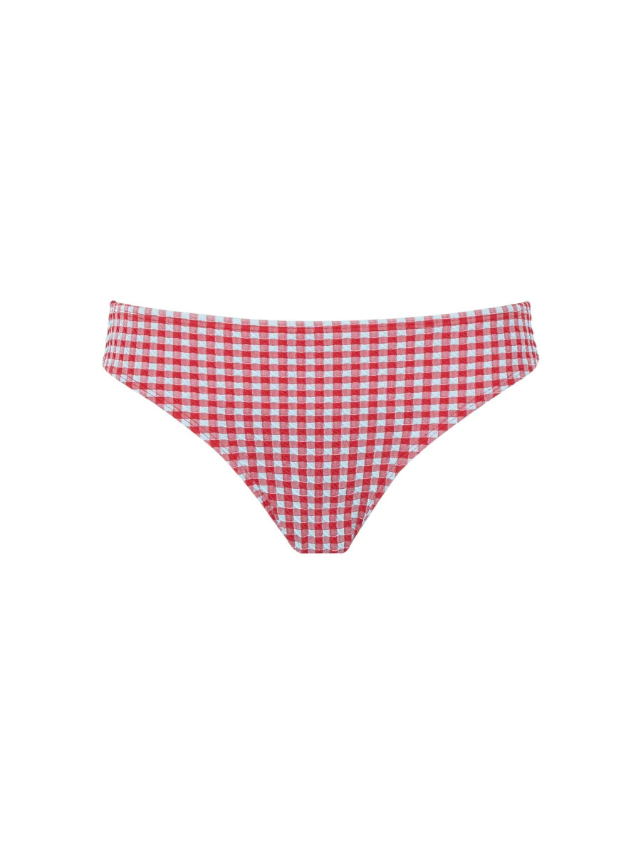 Gingham Classic Brief in Red Gingham - Panache