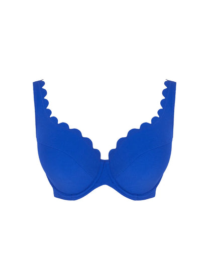 Spirit Lauren Plunge Bikini Top in Cobalt - Panache