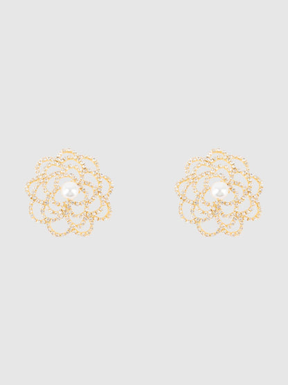 Rhinestone & Pearl Floral Pasties - House of Desire