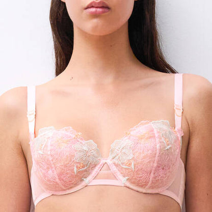 Daydream Lace Demi Bra In Pastel Bouquet - Chantelle