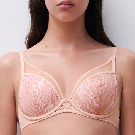 Electra Plunge T-Shirt Bra In Nude Camaieu - Chantelle