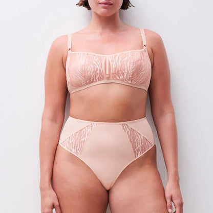 Electra High Waist Thong In Nude Camaieu - Chantelle