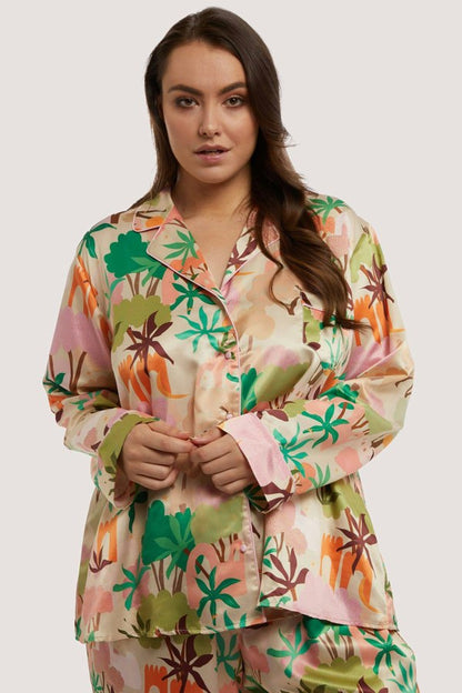 Alja Horvat Recycled Satin Long Sleeve Top - Playful Promises