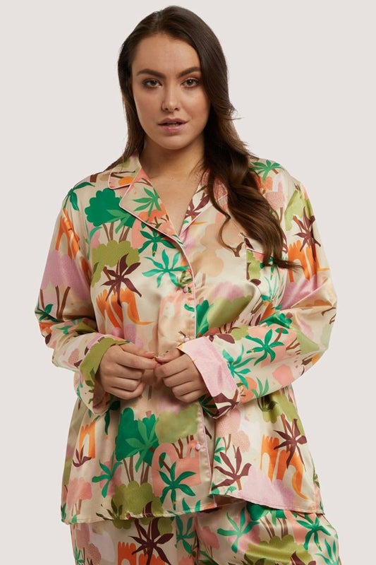 Alja Horvat Recycled Satin Long Sleeve Top - Playful Promises