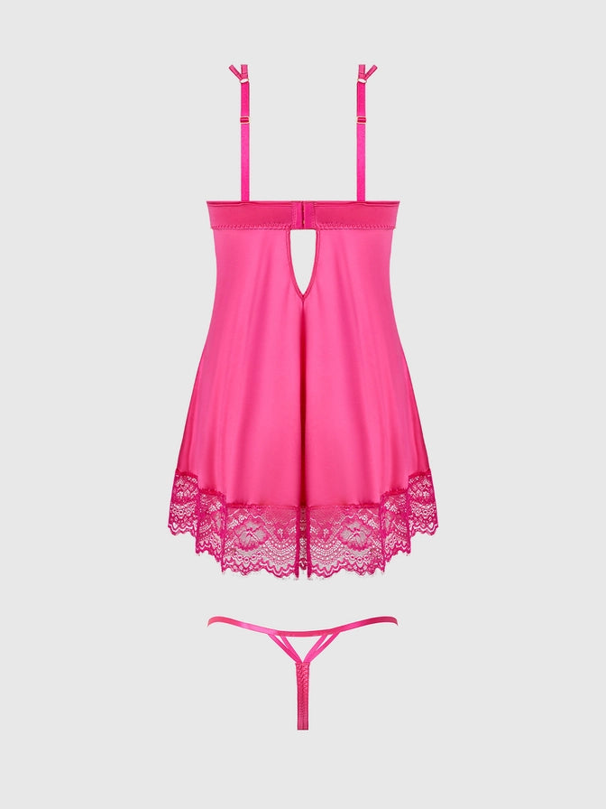 Issadora Babydoll In Pink Dragon - House of Desire