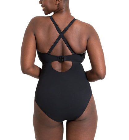 Zip Tide Non-Wired Multiway Swimsuit in Black - Curvy Kate