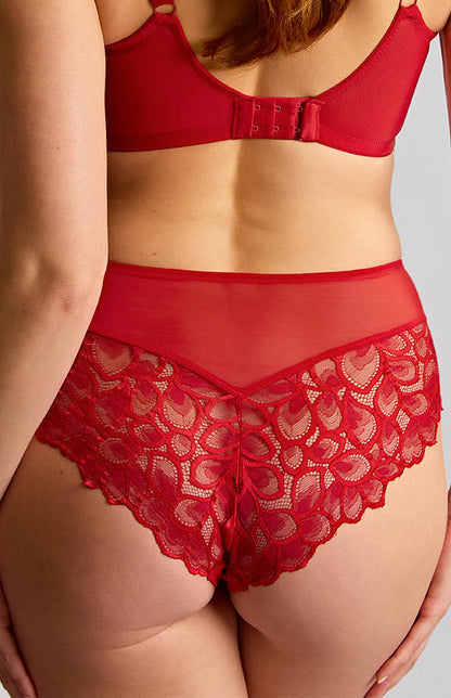 Allure Deep Brief in True Red - Panache