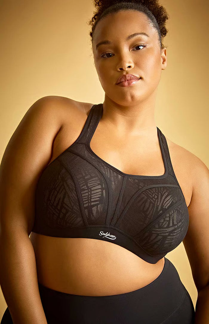 Activate Wired Non Padded Sports Bra In Black/Chalk - Sculptresse