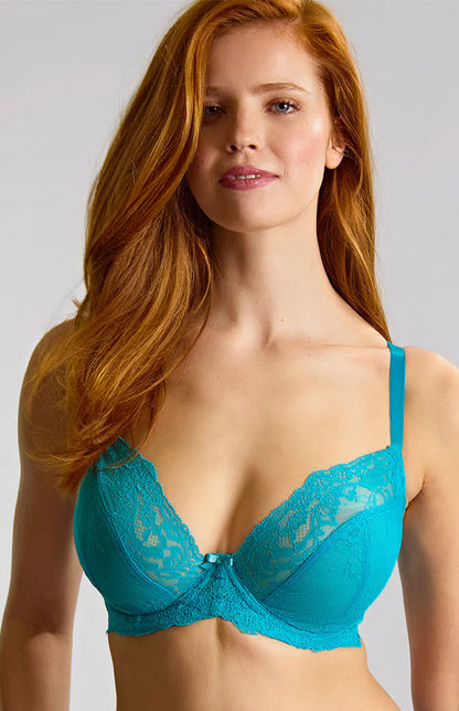 Ana Plunge Non Padded Bra In Ocean Blue - Panache