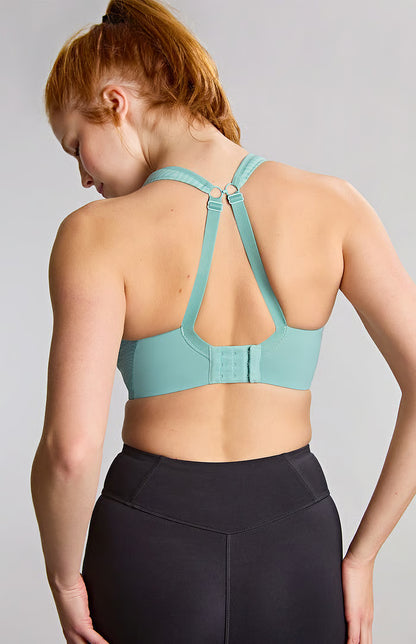 Power Wired Sports Bra In Aqua Haze/Wave Print - Panache