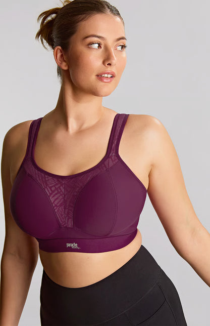 Boundless Non Wired Sports Bra In Berry/Chalk - Panache