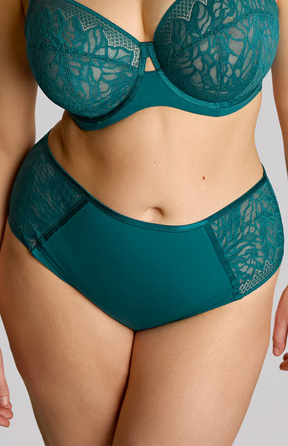 Sophia Deep Brief In Teal Blue - Sculptresse