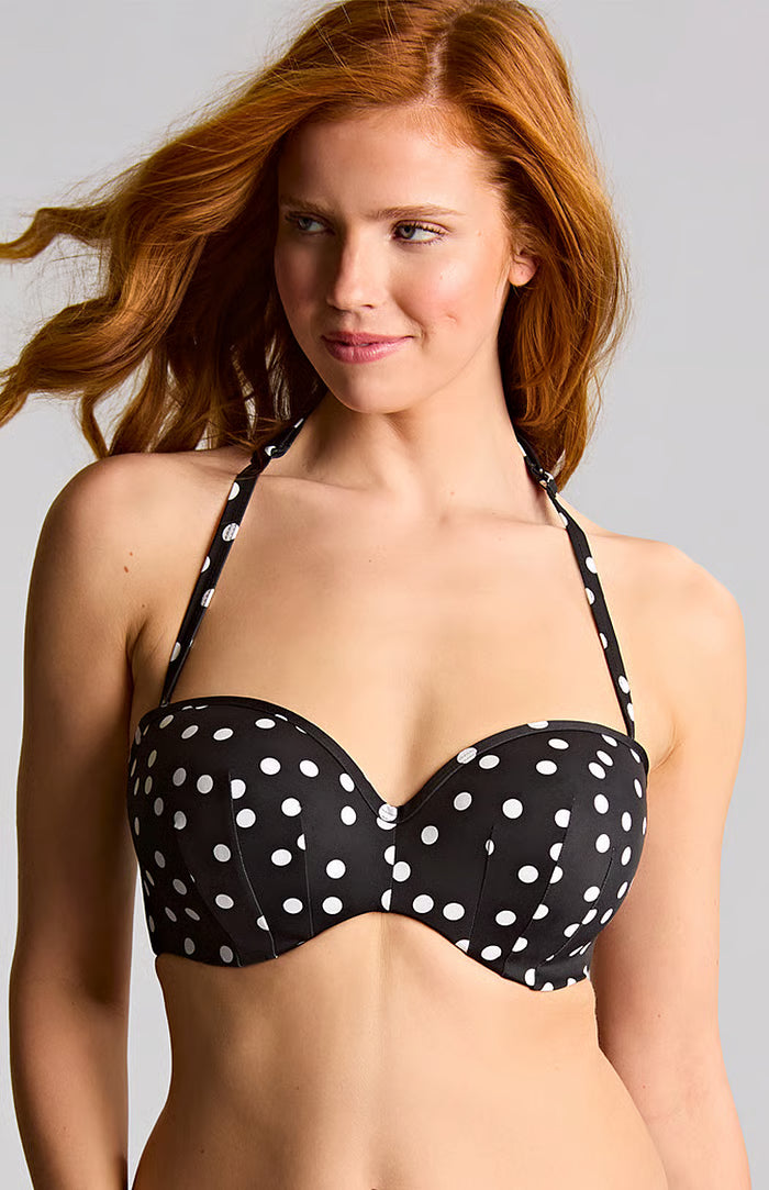 Polka Dot Scarlett Bandeau Bikini Top in Polka Dot - Panache