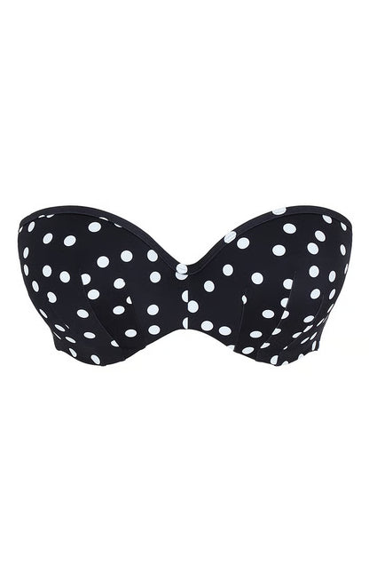Polka Dot Scarlett Bandeau Bikini Top in Polka Dot - Panache