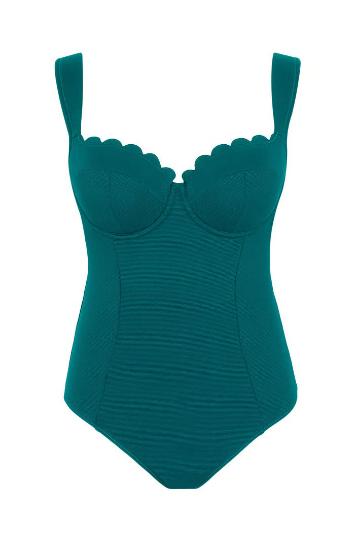 Spirit Monica Balcony Swimsuit in Teal Blue - Panache