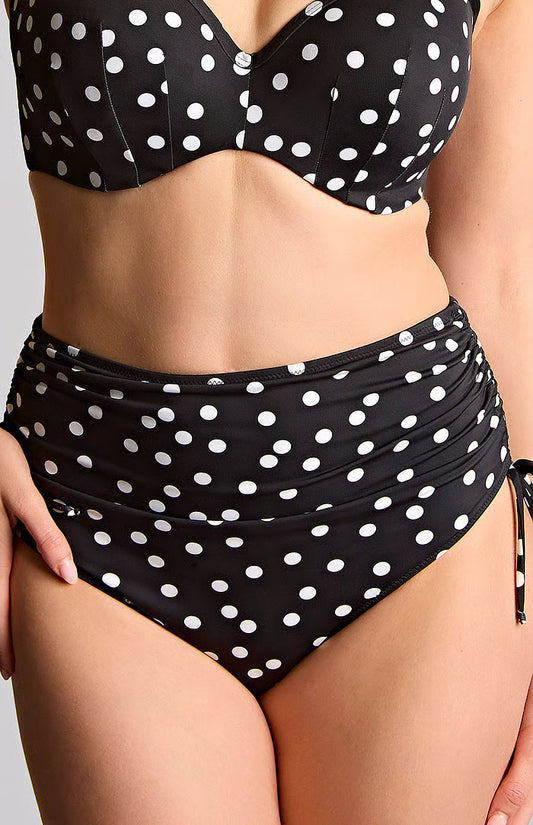 Midi Gather Brief In Polka Dot - Panache