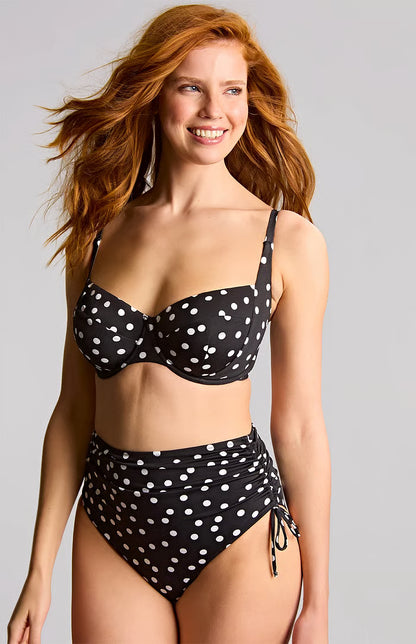 Midi Gather Brief In Polka Dot - Panache