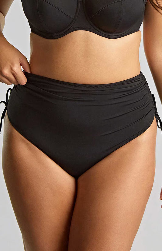 Midi Gather Brief In Black - Panache