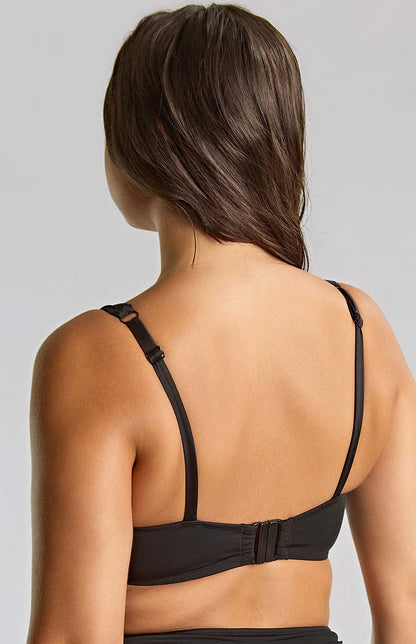 Gina Square Neck Crop Top In Black - Panache