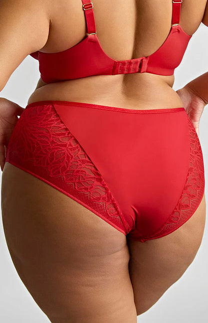 Sophia Deep Brief In Red - Sculptresse