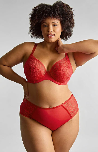 Sophia Deep Brief In Red - Sculptresse