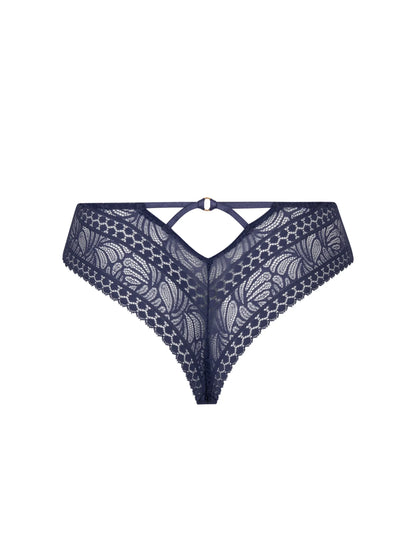 Atelier Seduction Thong In Bleu Purple - Antigel