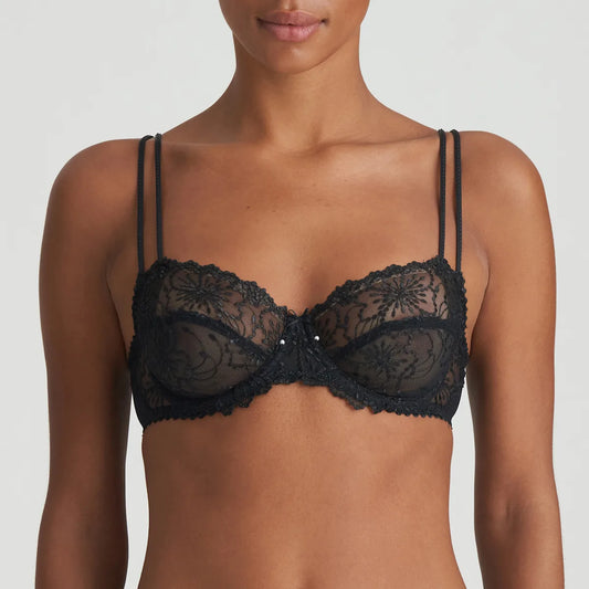 Jane Balcony Horizontal Seam Bra In Black - Marie Jo