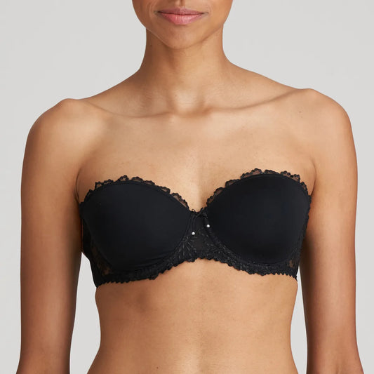 Jane Padded Strapless Bra In Black - Marie Jo