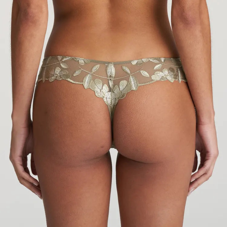 Agnes Thong In Golden Olive - Marie Jo
