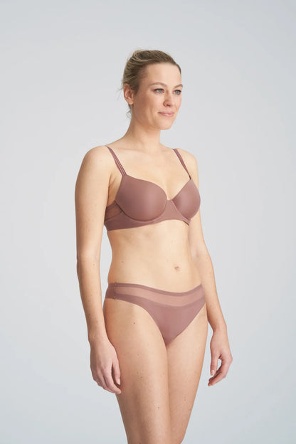 Louie Thong In Satin Taupe - Marie Jo