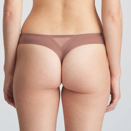 Louie Thong In Satin Taupe - Marie Jo