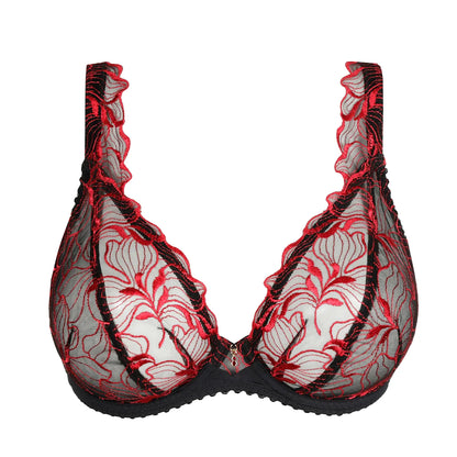 Springdale Plunge Bra In Black Rose - Prima Donna