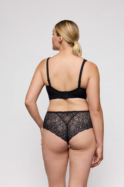 Salerno Luxury Thong in Black - Prima Donna