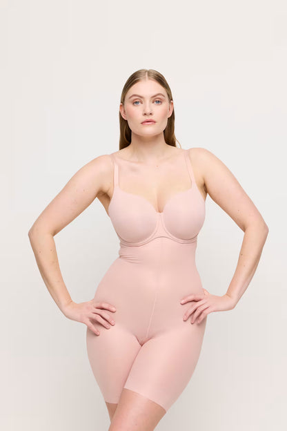 Figuras Smoothing High Briefs W. Legs In Powder Rose - Prima Donna