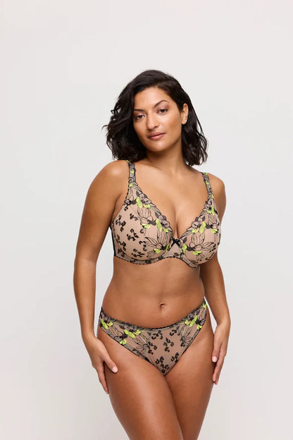 Manali Half Padded Plunge Bra In Wild Bloom - Prima Donna