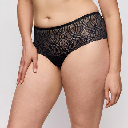 Salerno Luxury Thong in Black - Prima Donna